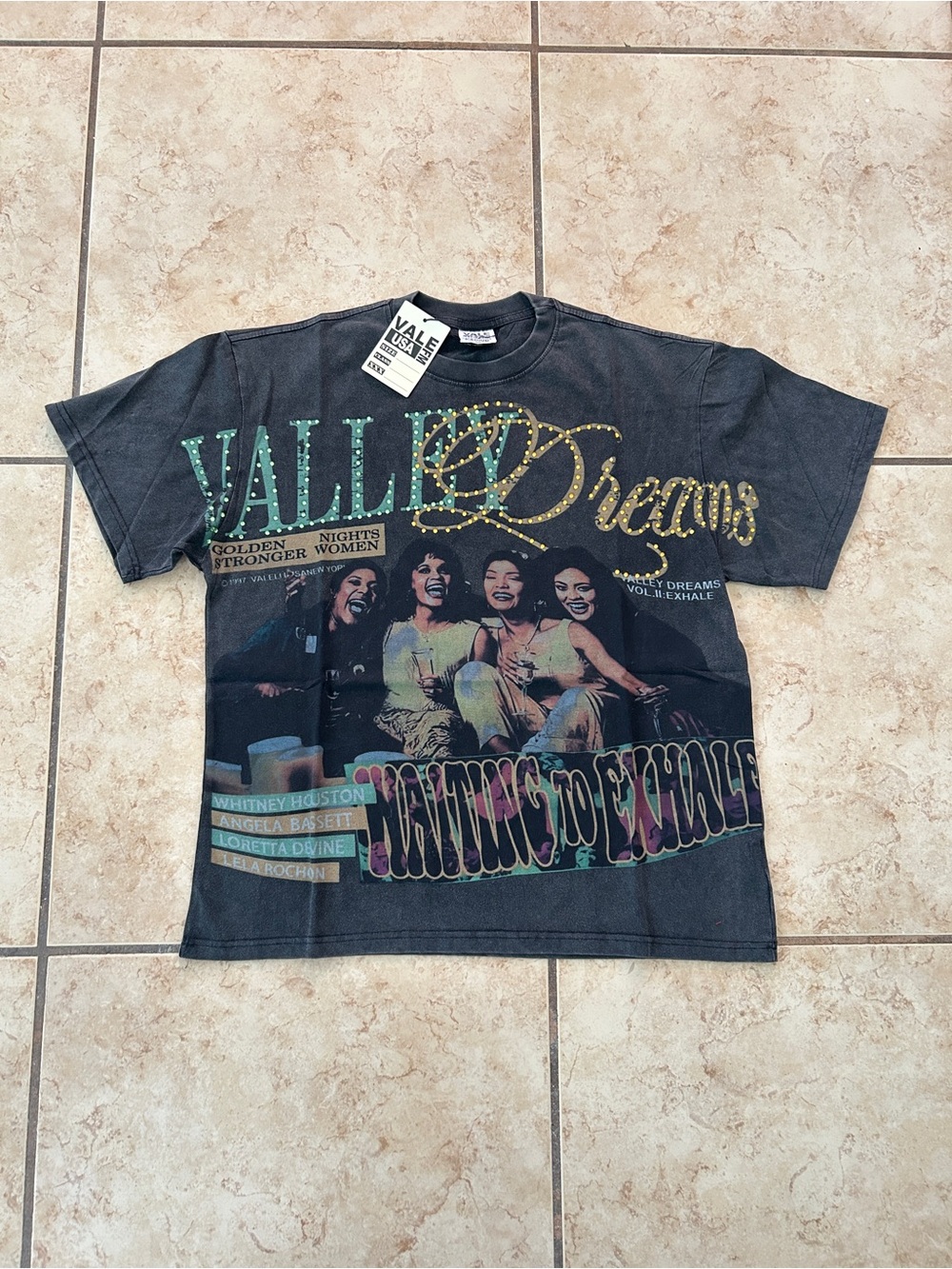 Black Valley Dreams Graphic Tee with Vintage Print